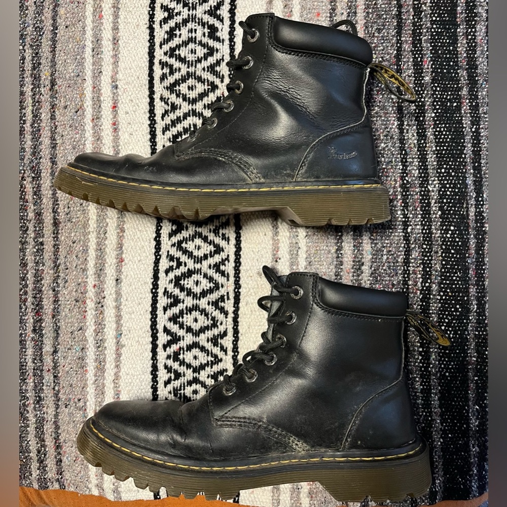 Dr Martens Cartor Men’s Size 8 Air Wair Black Leather Ankle Boots AW004